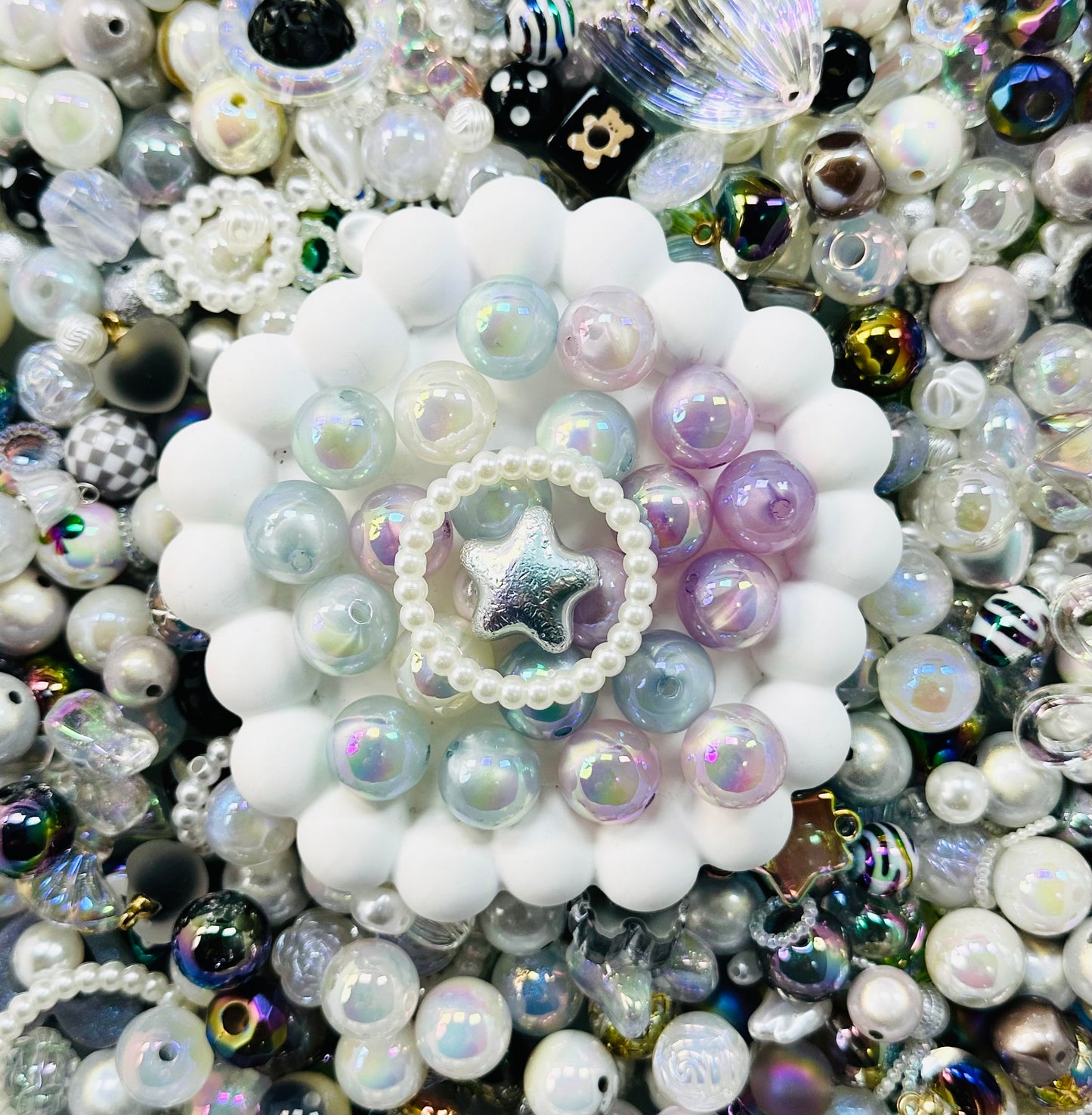 【🎁NEW 🎁】DIY arylic beads:mix of lots of beautiful and high quality beads