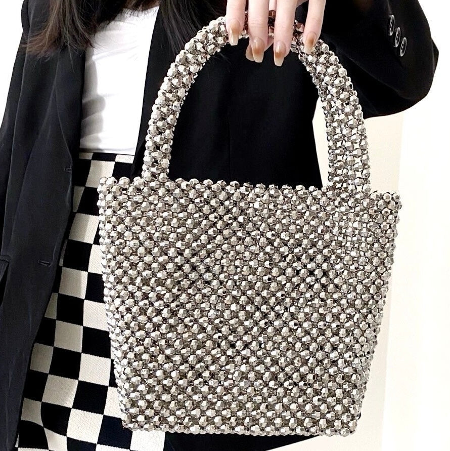 【🎁NEW 🎁】DIY New fashion crystal beaded woven bag